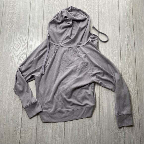 Fabletics Women's Light Grey Sydney Twist Front Crop Hoodie Size Small - Picture 4 of 9